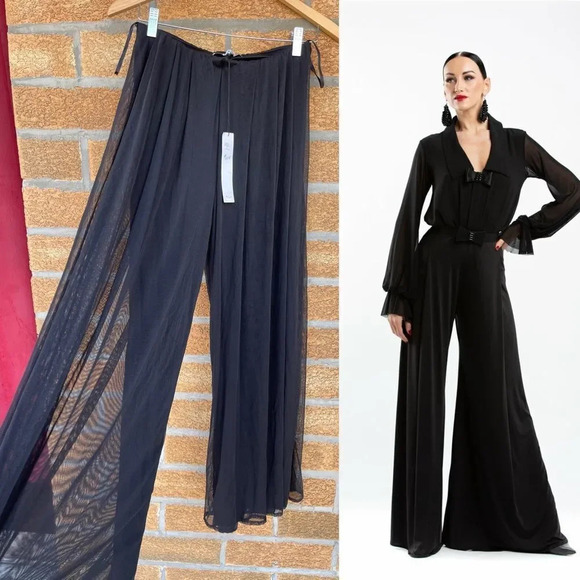 Espen Salberg Wide Leg Soft Mesh Pants M/L - Picture 1 of 11